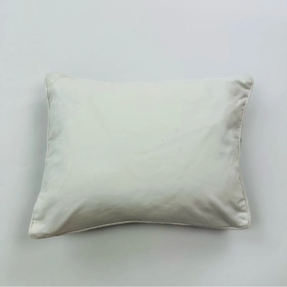 Williams Sonoma Interlock Geometric Greek Key Wool Needlepoint Accent Pillow